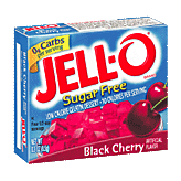 Jell-o Gelatin Dessert Sugar Free Black Cherry Low Calorie Left Picture